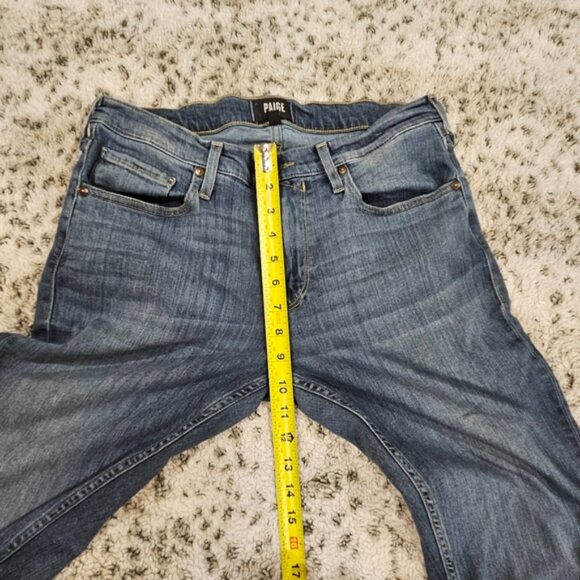 Paige SZ 32 Med Wash Mid Rise Stretch Blue Skinny Classic Jeans - Picture 8 of 11